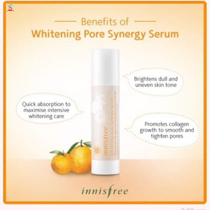 Tinh chất dưỡng trắng da Innisfree Whitening Pore Synergy Serum 2