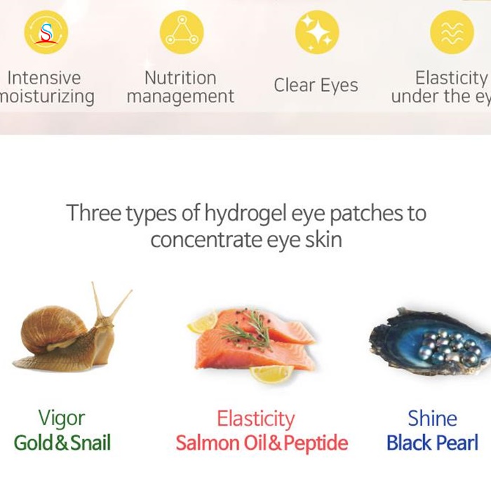 Mặt nạ mắt EYENLIP Gold Snail Hydro Gel Eye Patch  2