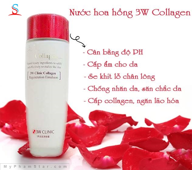 Nước Hoa Hồng 3W Clinic Collagen 2