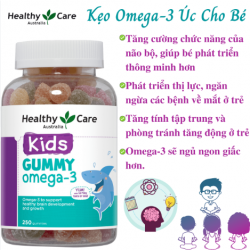 Kẹo dẻo Gummy Omega 3 Úc Healthy Care - 250 viên