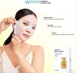 Mặt nạ Wonjin vàng dưỡng trắng và trẻ hóa da Effect Water Toning Mask - mặt nạ cung cấp vitamin