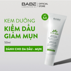 Kem dưỡng ẩm kiềm dầu trị mụn BABE Stop AKN Mattifying Moisturiser