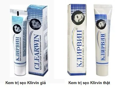 Cách phân biệt hàng thật hàng giả đối với kem trị sẹo Klirvin của Nga
