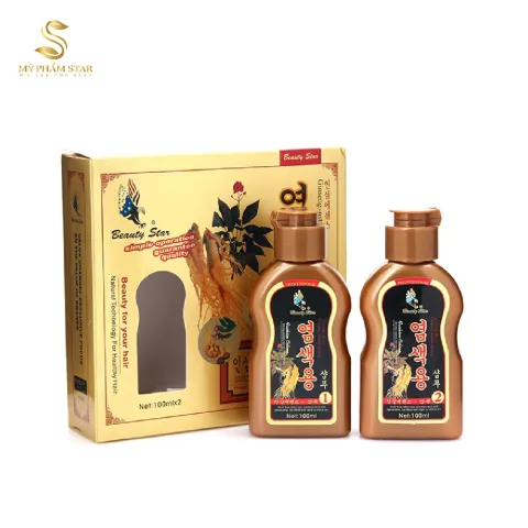 Bộ 02 Chai Dầu Gội Đen Tóc Thảo Dược Beauty Star