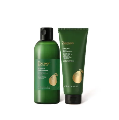Bộ dầu gội bưởi Pomelo Cocoon 310ml + Dầu xả bưởi Pomelo Cocoon 310ml thuần chay