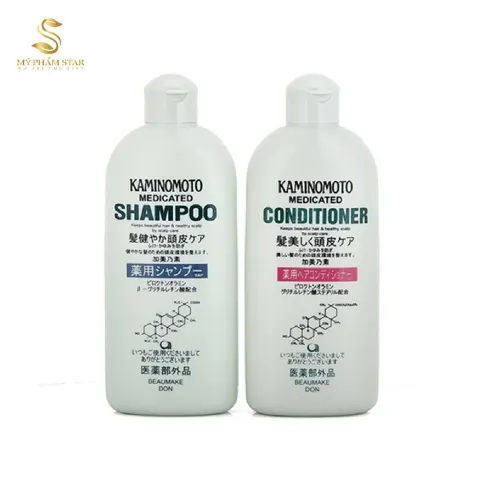 Bộ dầu gội xả kích thích mọc tóc Kaminomoto Medicated Shampoo 300ml