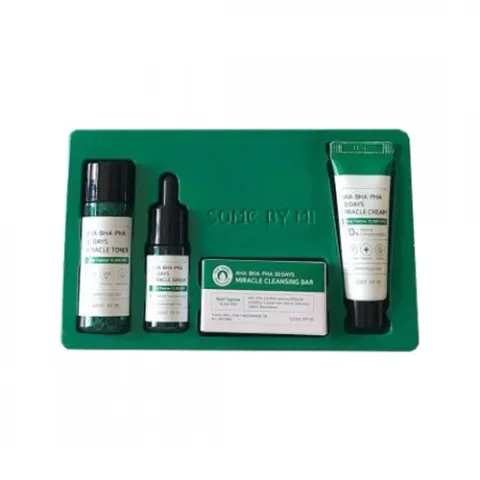 Bộ Kit Trị Mụn Some By Mi AHA- BHA-PHA 30 Days Miracle Set (4 Sản Phẩm)