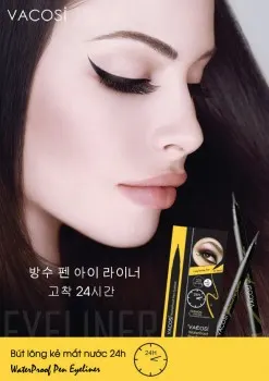 Kẻ mắt nước không trôi Vacosi Waterproof Pen Eyeliner