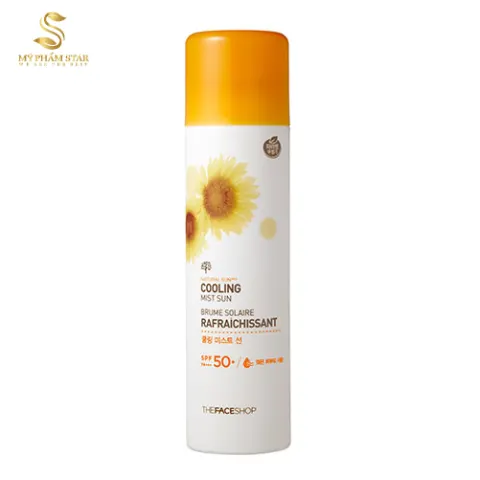 Kem chống nắng dạng xịt Natural Sun eco cooling spray the face shop
