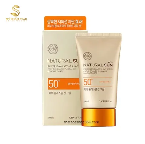 Kem chống nắng Natural Sun Eco Power Long-Lasting của The Face Shop