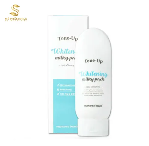 Kem dưỡng trắng da body - tone up whitening milky pack mersenne beaute