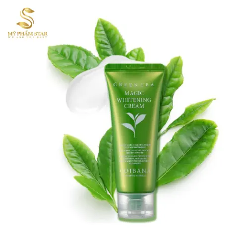Kem dưỡng trắng trà xanh Coibana Green Tea Magic Whitening Cream 60ml