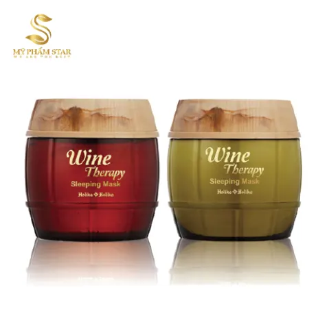 Mặt Nạ Ngủ Rượu Vang Holika Wine Therapy Sleeping Mask