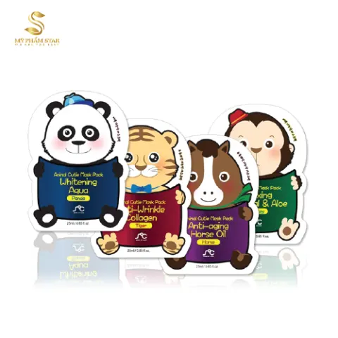 Mặt nạ thú Animal Cutie Mask Pack Whitening Aqua