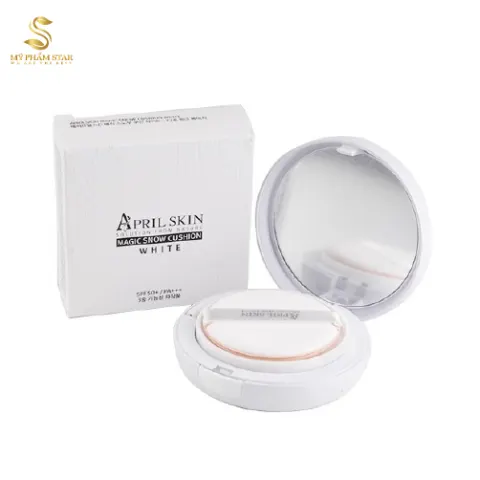 Phấn nước April Skin Magic Snow Cushion SPF50 màu trắng