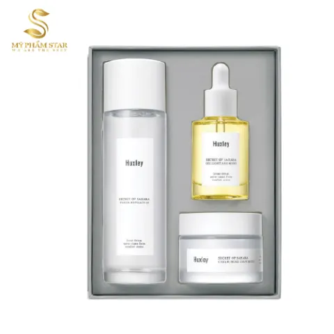 Set dưỡng trắng da Huxley cao cấp - Hàn Quốc (màu vàng)