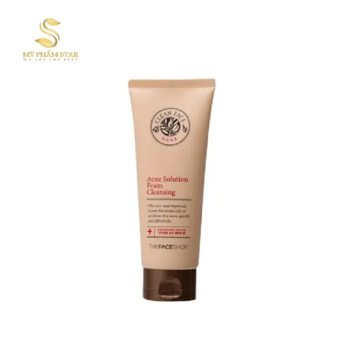 Sữa Rửa Mặt Dành Cho Da dầu Acne Solution Foam Cleansing - The Face Shop