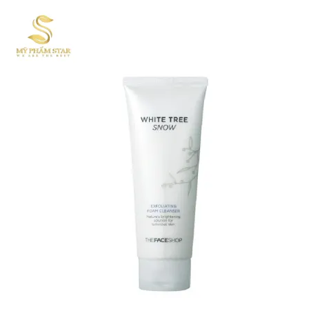Sữa rửa mặt White Tree Snow Exfoliating Foam Cleanser-The Face-Shop