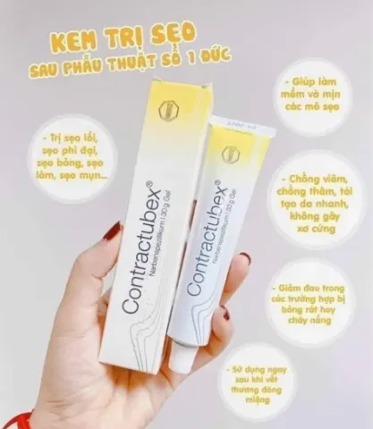 Thuốc dùng ngoài Contractubex 20g điều trị sẹo lồi, sẹo phì đại (tuýp 20g)