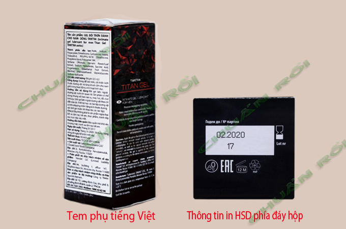 Cách nhận biết Titan gel chính hãng của Nga hay hàng giả, hàng nhái