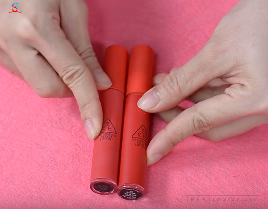 Phân biệt hàng thật - hàng fake Son kem 3CE Velvet Lip Tint