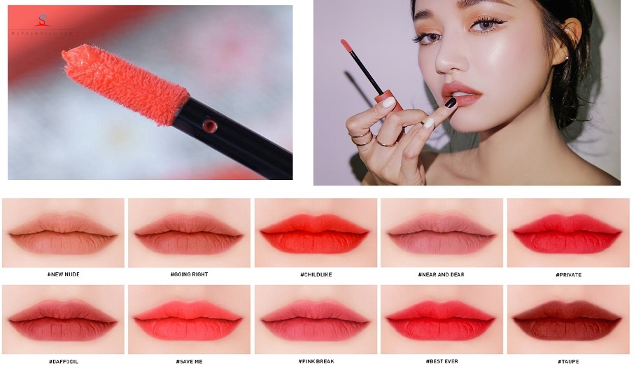 Son kem lì 3CE Velvet Lip Tint màu nào Hot nhất?