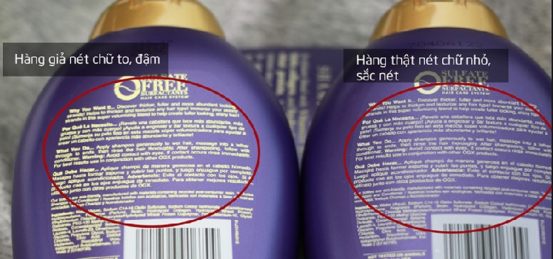 Phân biệt dầu gội Biotin hàng thật và hàng fake