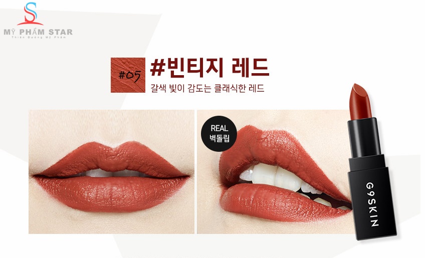 Son thỏi siêu lì G9SKIN FIRST LIPSTICK 7