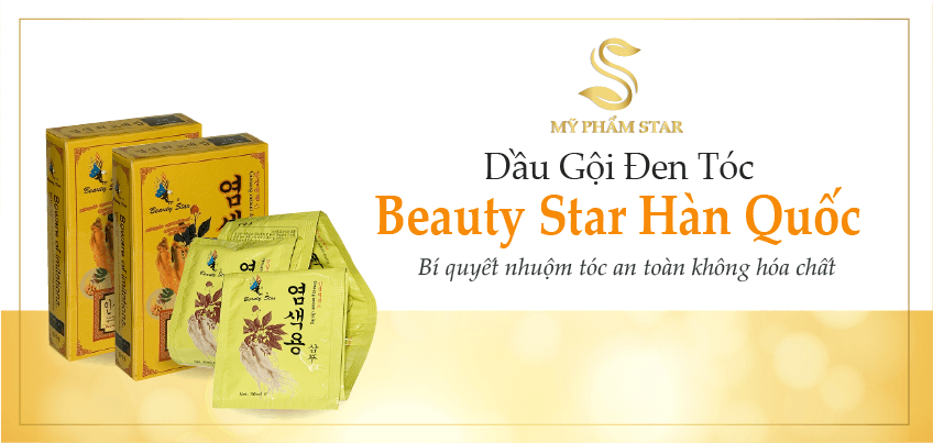 Dầu Gội Thảo Dược Đen Tóc Beauty Star Hàn Quốc- Hộp