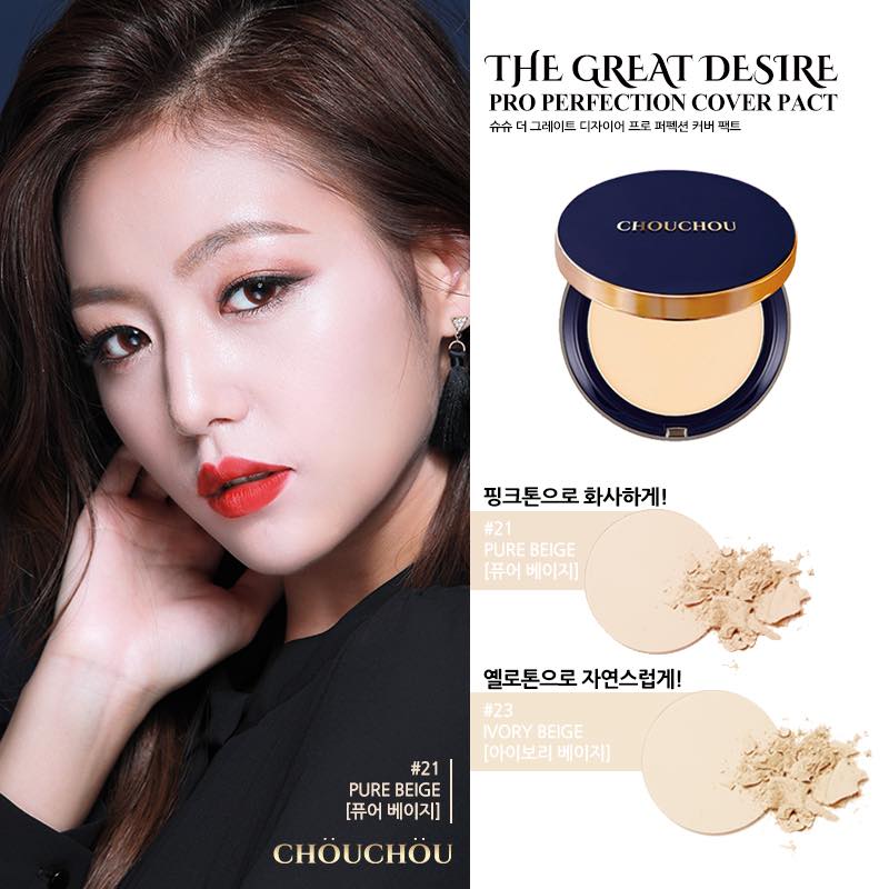 Phấn Phủ Kiềm Dầu, Che Phủ Tốt Chou Chou The Great Desire Pro Perfection Cover Pact 1 myphamstar