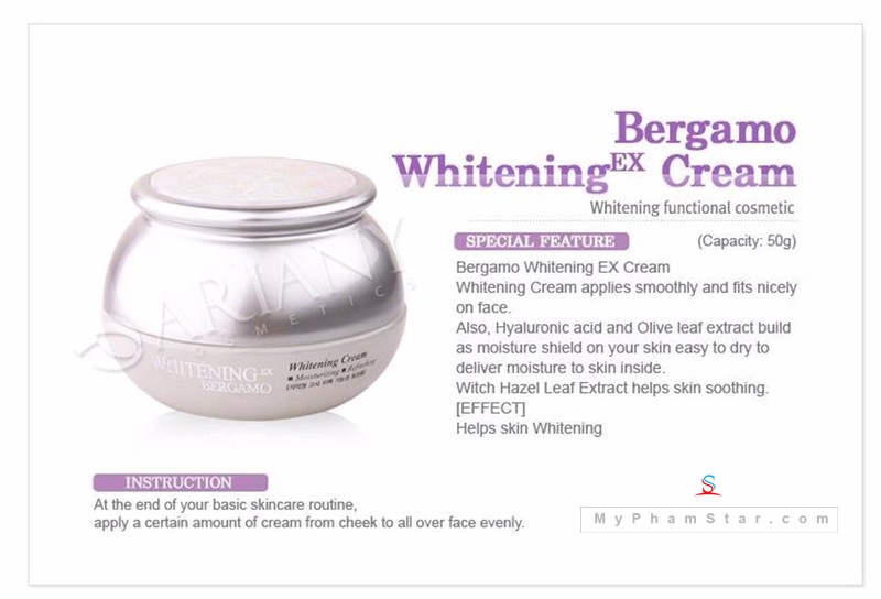 Kem dưỡng trắng Bergamo Whitening Ex Cream