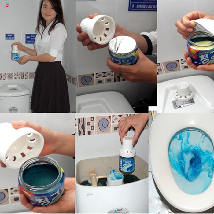 Cốc thả bồn cầu thủy tinh Hàn Quốc 3
