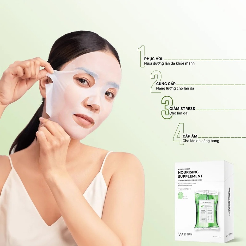 Mặt Nạ Wonjin Effect Hydro Rise Hyaluronic Concentrated Essence Mask - Truyền HA (Xanh Dương)