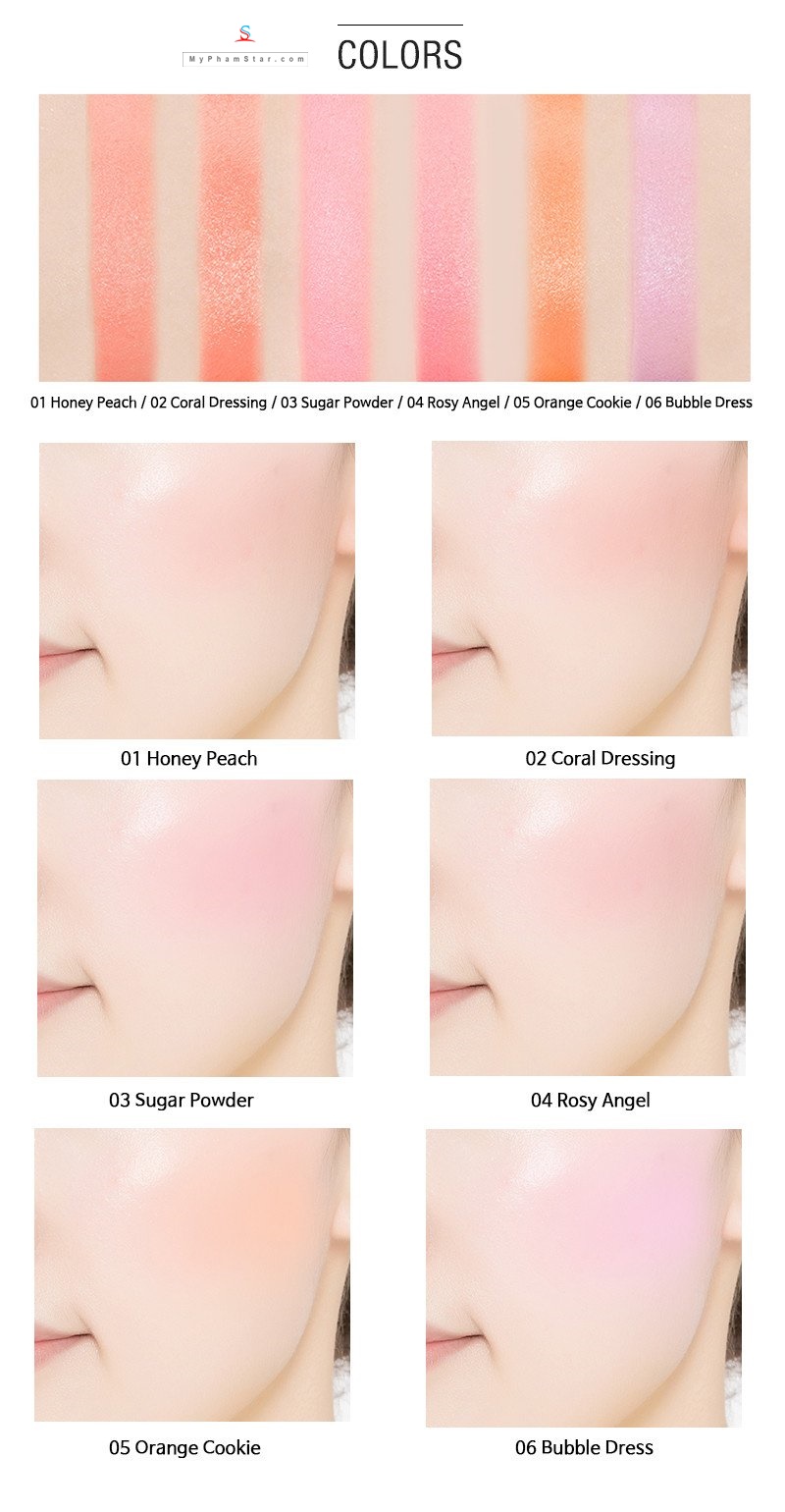 Phấn má hồng thỏi Missha Soft Blending Stick Blusher 4