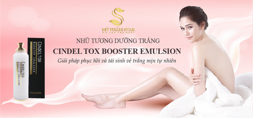 Nhũ tương dưỡng trắng Cindel tox Booster Emulsion