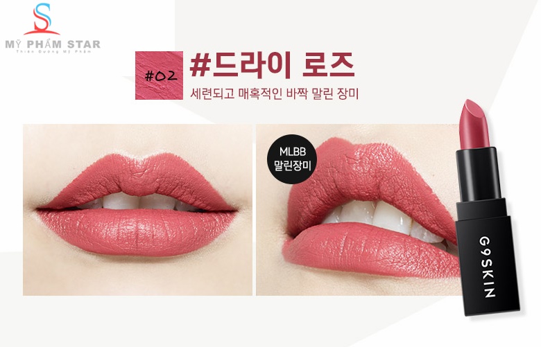 Son thỏi siêu lì G9SKIN FIRST LIPSTICK 4