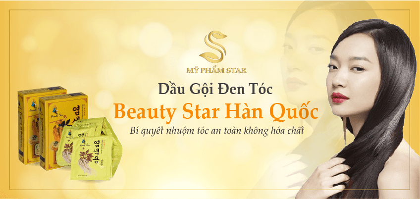Dầu Gội Thảo Dược Đen Tóc Beauty Star Hàn Quốc- Hộp
