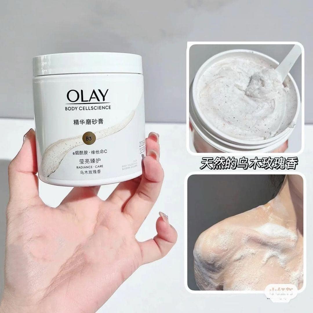 Tẩy Tế Bào Chết Toàn Thân Olay Body Cellscience B3+ Vitamin C 200g (Bản Trung)