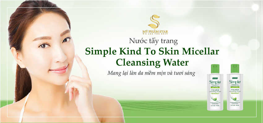 Tẩy trang Simple Kind To Skin Micellar Cleansing Water