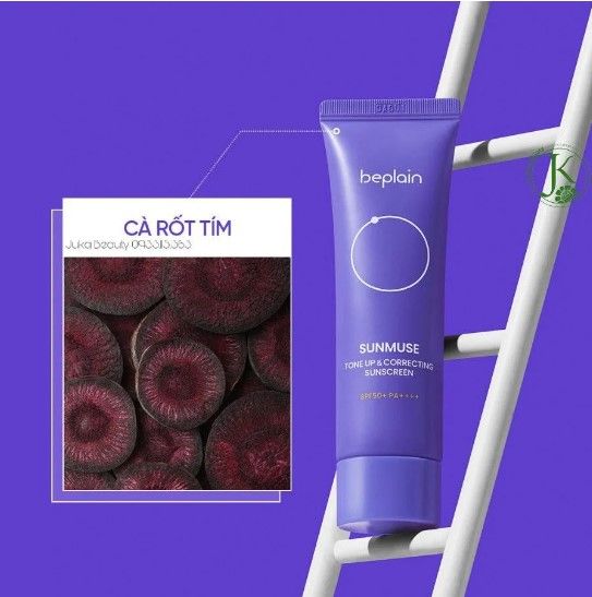 Kem Chống Nắng Cà Rốt Tím, Nâng Tone Da Beplain Sunmuse Tone Up & Correcting Sunscreen SPF50+ PA++++ 50ml (TÍM)