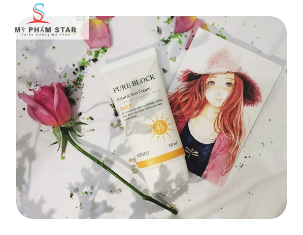Kem chống nắng A’pieu Pure Block Natural Sun Cream (Daily SPF45 PA+++) 2