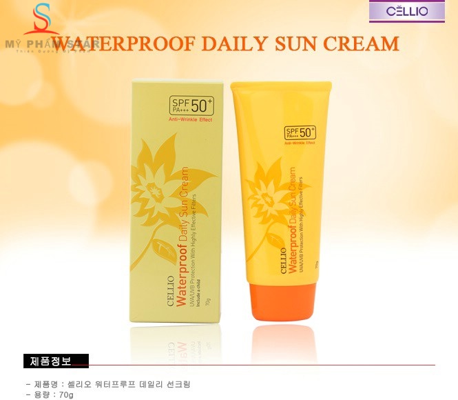 kem chống nắng cellio SPF 50PA+