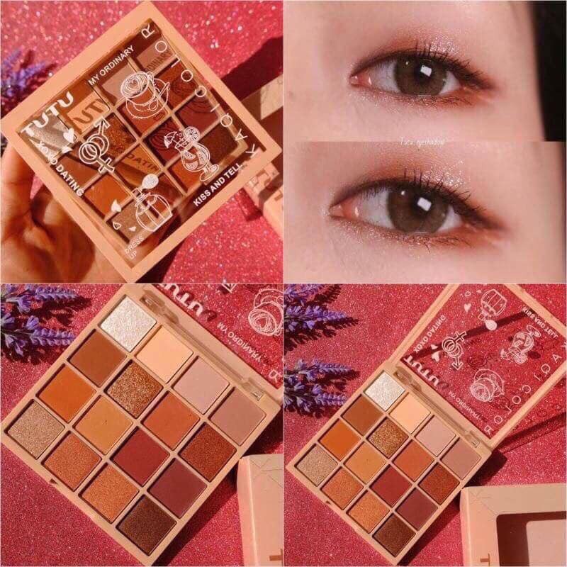 bảng màu mắt 16 ô tutu kaqi color eyeshadow palette 32g - hình 2