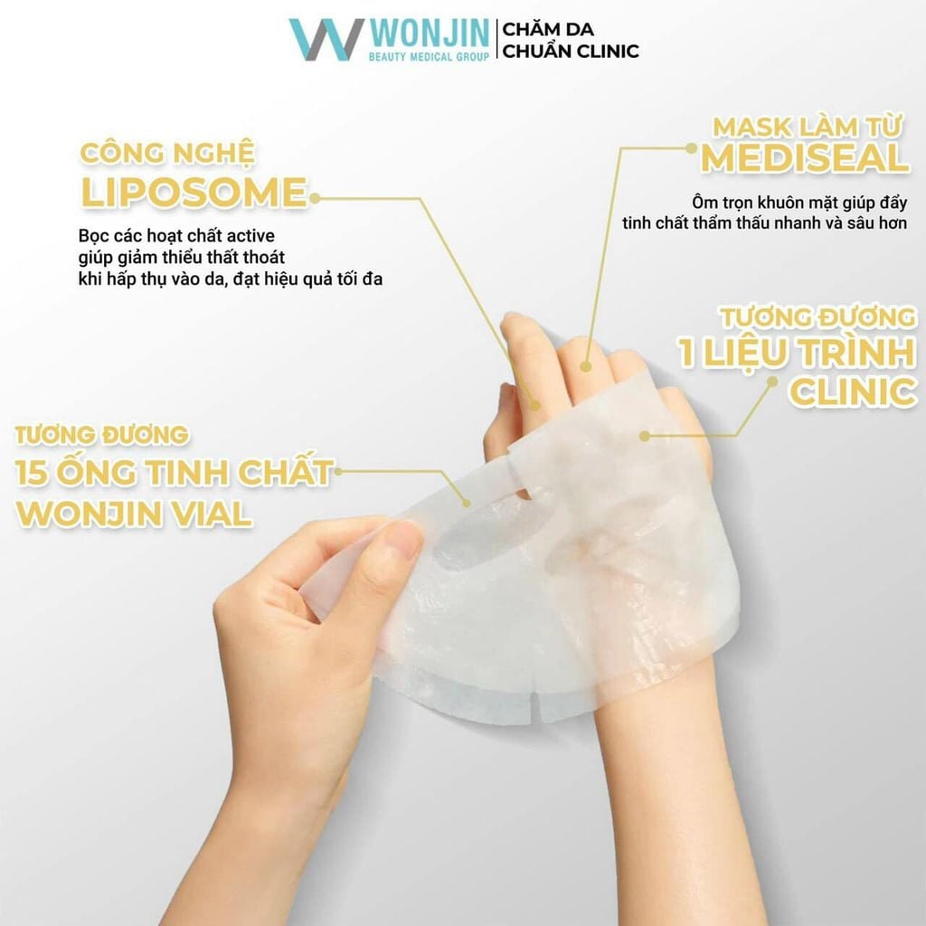Mặt nạ Wonjin vàng dưỡng trắng và trẻ hóa da Effect Water Toning Mask - mặt nạ cung cấp vitamin