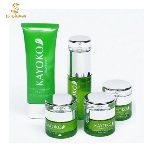 Bộ mỹ phẩm cao cấp Kayoko màu xanh 5 in 1 - Nhật Bản