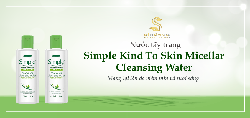 Tẩy trang Simple Kind To Skin Micellar Cleansing Water