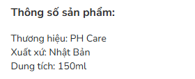 Dung Dịch Vệ Sinh Phụ Nữ PH Japan Premium Feminine Wash