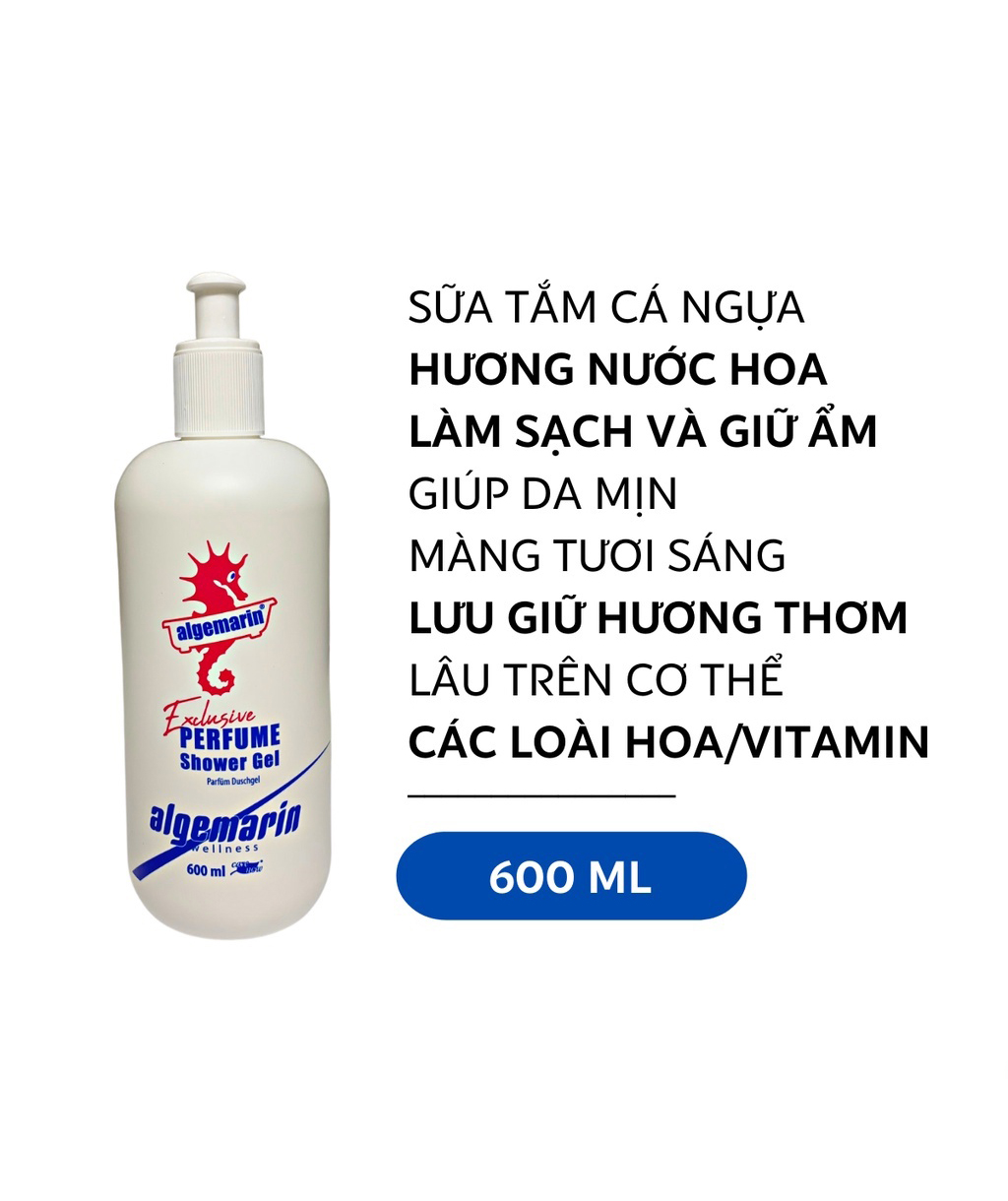 Sữa tắm cá ngựa hương nước hoa Đức Algemarin Perfume Shower Gel 600ml