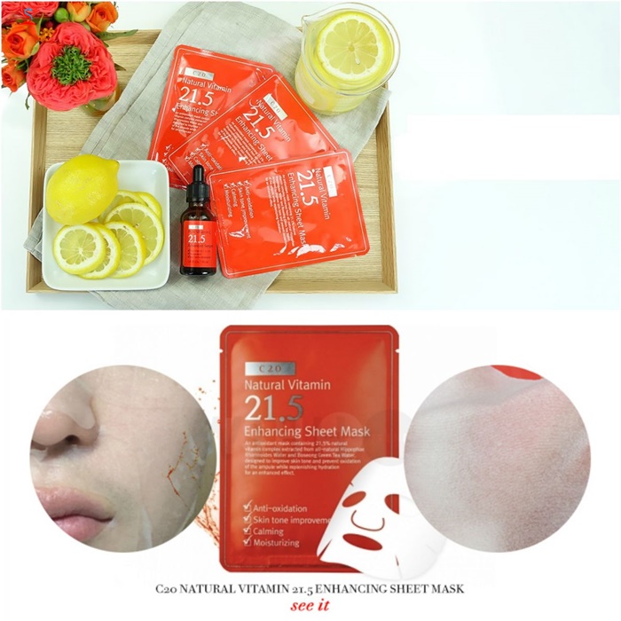 Mặt nạ giấy Natural Vitamin c21.5 Enhancing Sheet Mask 2