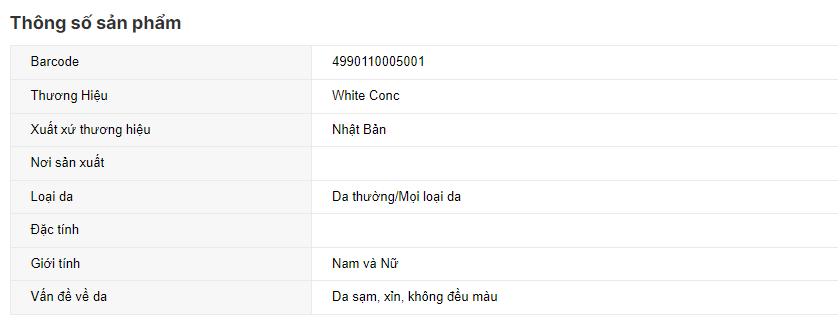 Tẩy Tế Bào Chết Toàn Thân White Conc Làm Sáng Da 180g